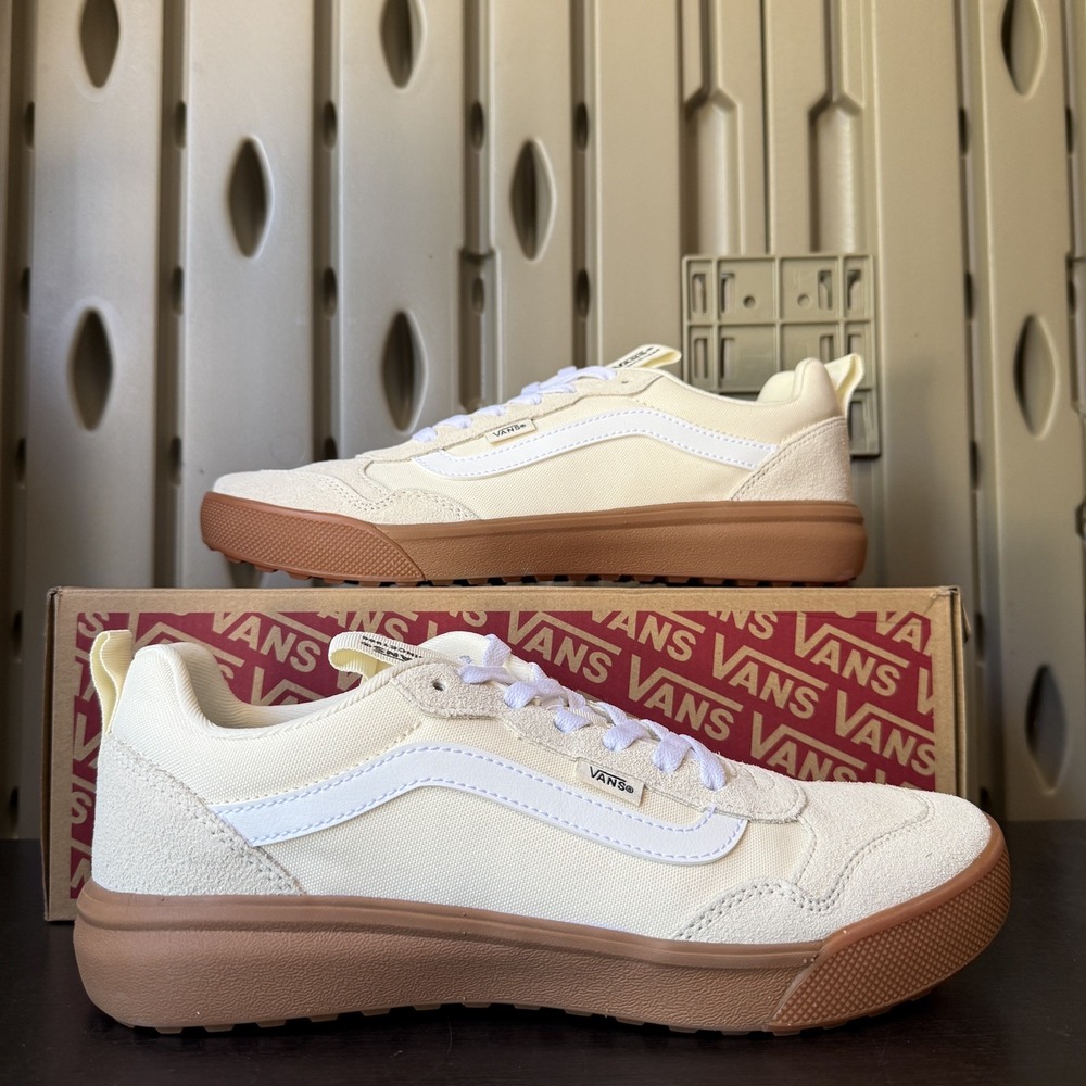 Vans Range EXP Men's Suede Sneakers Shoes White Gum Men's Size 10